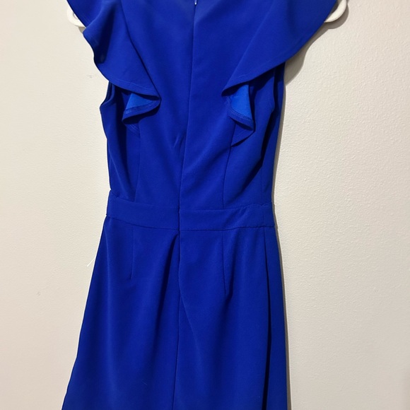 Entro Royal Blue Ruffle Sleeve V-Neck Dress Women’s Small - Picture 3 of 7